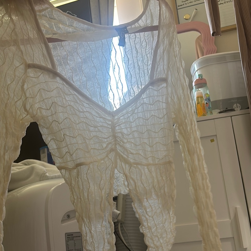 Windsor Sheer Cream Top